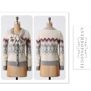 Anthro Sleeping On Snow Double Time Cardigan